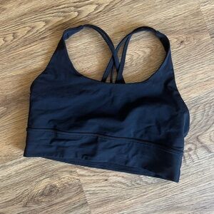 Lululemon black energy longline bra